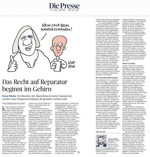 Artikel Presse Social Media Recht auf Reparatur Gehirn